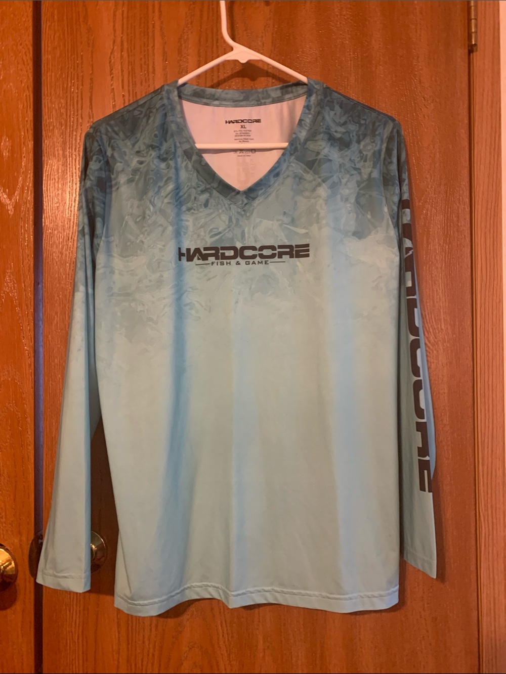 Women’s Long-Sleeve V-Neck Fishing Shirt - Light Blue